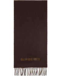 dunkelbrauner Schal mit Karomuster von Burberry