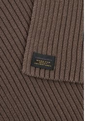 dunkelbrauner Strick Baumwollschal von camel active