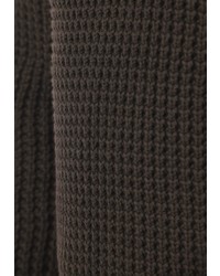 dunkelbrauner Strick Pullover mit einem Kapuze von BLEND