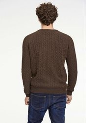 dunkelbrauner Strickpullover von Lindbergh