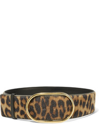 dunkelbrauner Taillengürtel mit Leopardenmuster von Stella McCartney