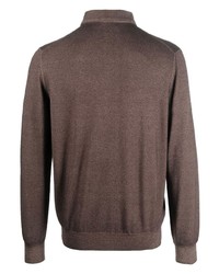 dunkelbrauner Wollpolo pullover von Lardini