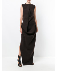 dunkelbraunes Ballkleid von Rick Owens