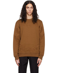 dunkelbraunes bedrucktes Sweatshirt von Burberry