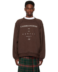 dunkelbraunes bedrucktes Sweatshirt von Undercoverism