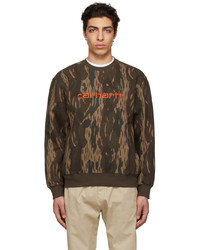 dunkelbraunes Camouflage Sweatshirt