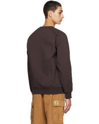 dunkelbraunes Fleece-Sweatshirt von CARHARTT WORK IN PROGRESS