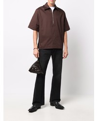 dunkelbraunes Kurzarmhemd von Givenchy