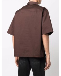 dunkelbraunes Kurzarmhemd von Givenchy