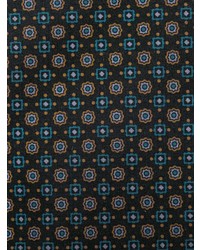 dunkelbraunes Langarmhemd mit geometrischem Muster von Prada
