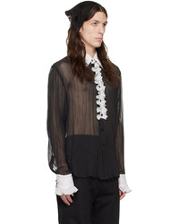 dunkelbraunes Langarmhemd von Anna Sui