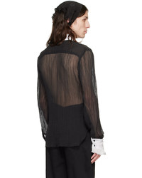 dunkelbraunes Langarmhemd von Anna Sui