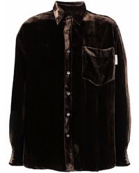 dunkelbraunes Langarmhemd von Marni