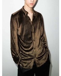 dunkelbraunes Langarmhemd von Tom Ford