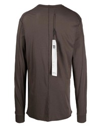 dunkelbraunes Langarmshirt von 11 By Boris Bidjan Saberi