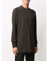 dunkelbraunes Langarmshirt von Rick Owens