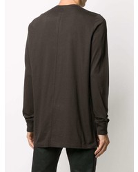 dunkelbraunes Langarmshirt von Rick Owens