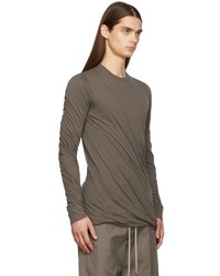 dunkelbraunes Langarmshirt von Rick Owens