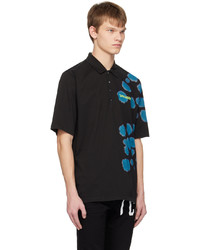 dunkelbraunes Mit Batikmuster Polohemd von DSQUARED2