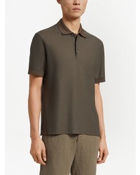 dunkelbraunes Polohemd von Ermenegildo Zegna