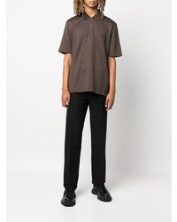 dunkelbraunes Polohemd von Salvatore Ferragamo