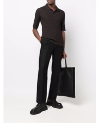 dunkelbraunes Polohemd von Bottega Veneta