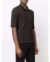 dunkelbraunes Polohemd von Bottega Veneta