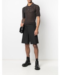 dunkelbraunes Polohemd von Bottega Veneta