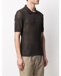 dunkelbraunes Polohemd von Bottega Veneta