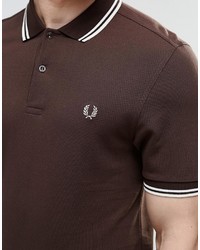 dunkelbraunes Polohemd von Fred Perry