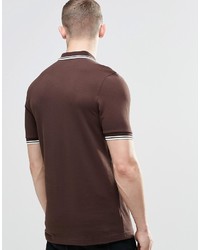 dunkelbraunes Polohemd von Fred Perry