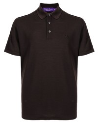 dunkelbraunes Polohemd von Ralph Lauren Purple Label