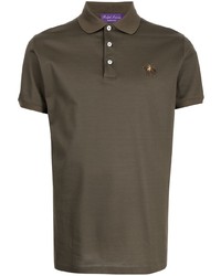 dunkelbraunes Polohemd von Ralph Lauren Purple Label