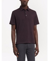 dunkelbraunes Polohemd von Zegna