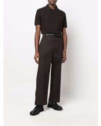 dunkelbraunes Polohemd von Bottega Veneta