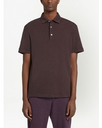 dunkelbraunes Polohemd von Zegna