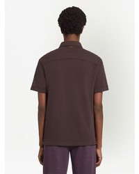 dunkelbraunes Polohemd von Zegna