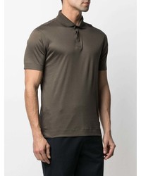 dunkelbraunes Polohemd von Z Zegna