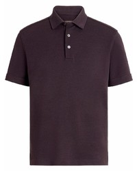 dunkelbraunes Polohemd von Zegna