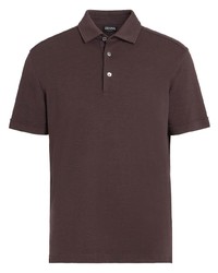 dunkelbraunes Polohemd von Zegna