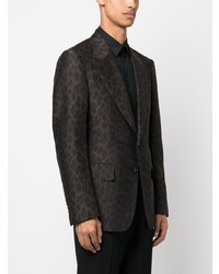 dunkelbraunes Sakko mit Leopardenmuster von Tom Ford