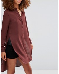 dunkelbraunes Shirtkleid von Vero Moda