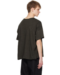 dunkelbraunes Strick T-Shirt mit einem Rundhalsausschnitt von Jan Jan Van Essche