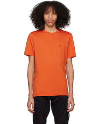 dunkelbraunes Strick T-Shirt mit einem Rundhalsausschnitt von C.P. Company