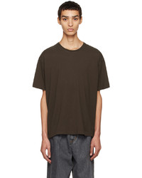 dunkelbraunes Strick T-Shirt mit einem Rundhalsausschnitt von mfpen