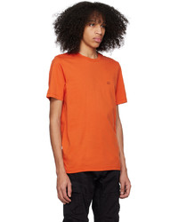 dunkelbraunes Strick T-Shirt mit einem Rundhalsausschnitt von C.P. Company