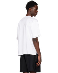 dunkelbraunes Strick T-Shirt mit einem Rundhalsausschnitt von Sacai
