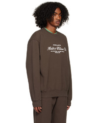 dunkelbraunes Sweatshirt von Sporty & Rich
