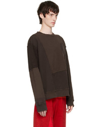 dunkelbraunes Sweatshirt von MM6 MAISON MARGIELA