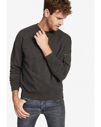 dunkelbraunes Sweatshirt von khujo